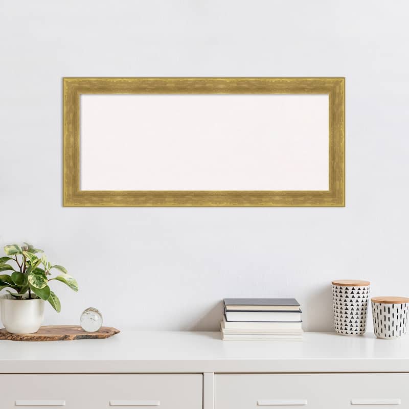 Angled Gold Wood Framed White Corkboard Bulletin Board, Organization Board, Pin Board