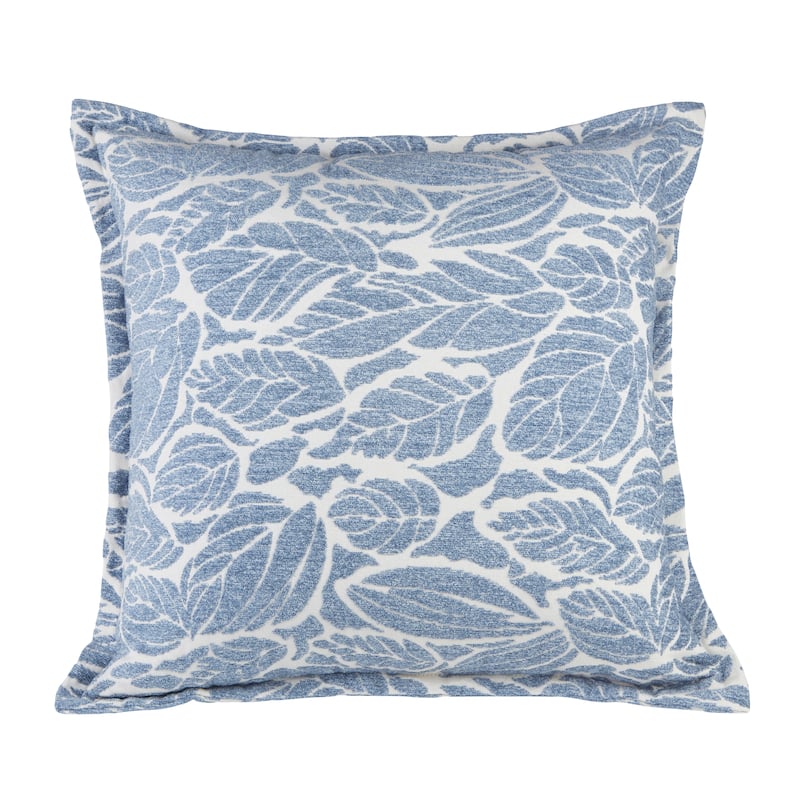 Klear Vu Katelyn Chenille Textured Decorative Toss Pillow Covers 20" x 20" (Set of 2) - Blue
