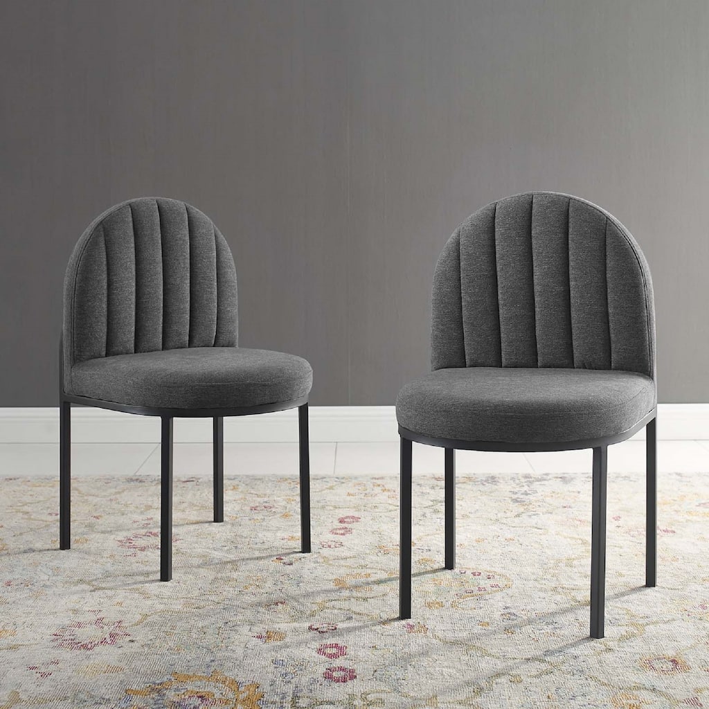 Modway Isla Dining Side Chair Upholstered Fabric Set of 2