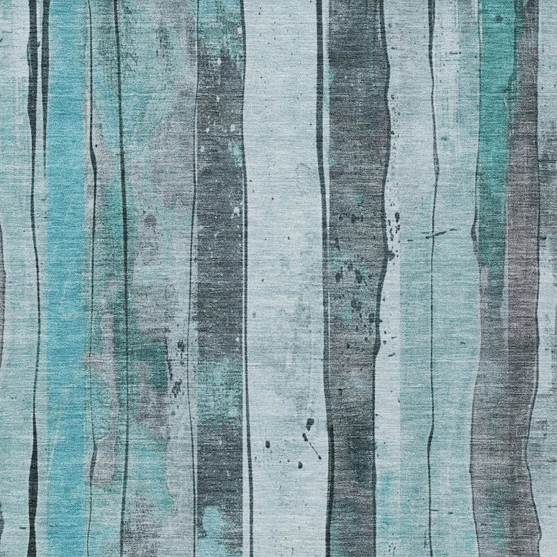 HomeRoots Striped Transitional Rectangle Outdoor Rug