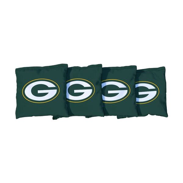 slide 2 of 3, Green Bay Packers NFL Football Green Cornhole Bags All-Weather Resin Filled