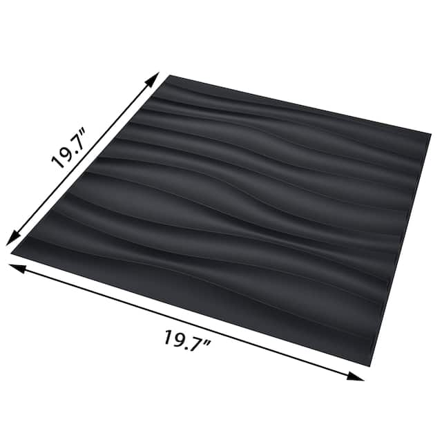 Art3d 3D Wall Panels PVC Wave Design V (32 Sq.Ft)
