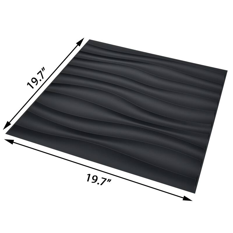 Art3d 3D Wall Panels PVC Wave Design (32 Sq.Ft) - On Sale - Overstock ...