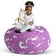 preview thumbnail 1 of 6, Creative QT Stuff 'n Sit XL 38'' Bean Bag Storage for Stuffed Toys, Purple Unicorn