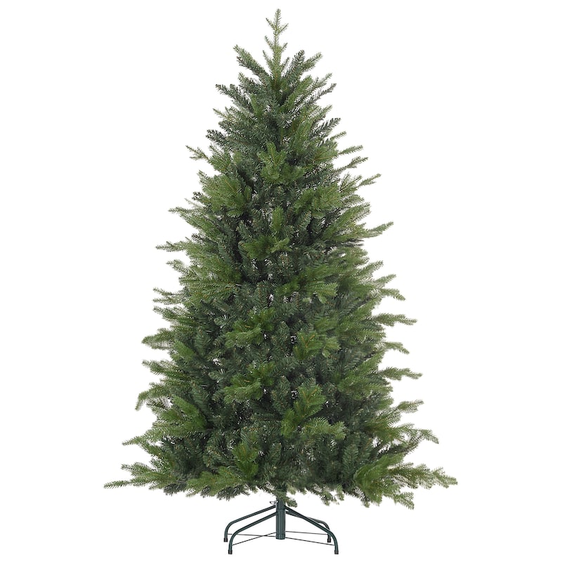 6ft Full-Shaped Artificial Christmas Tree, 1821 Tips, Quick Assembly, Hinged Design for Home or Office
