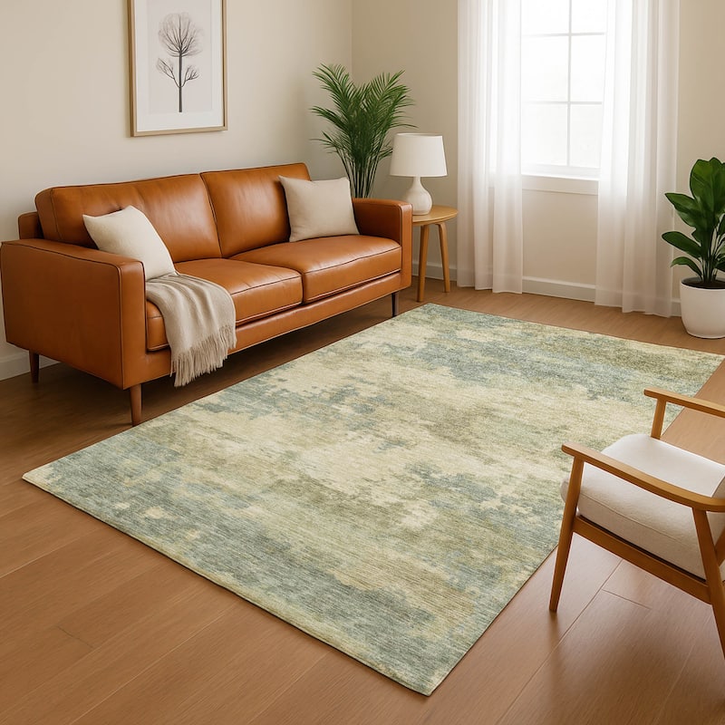Premium Washable Super Soft Modern Chic Mayfield Rug - Seafoam - 2'6" x 3'10"