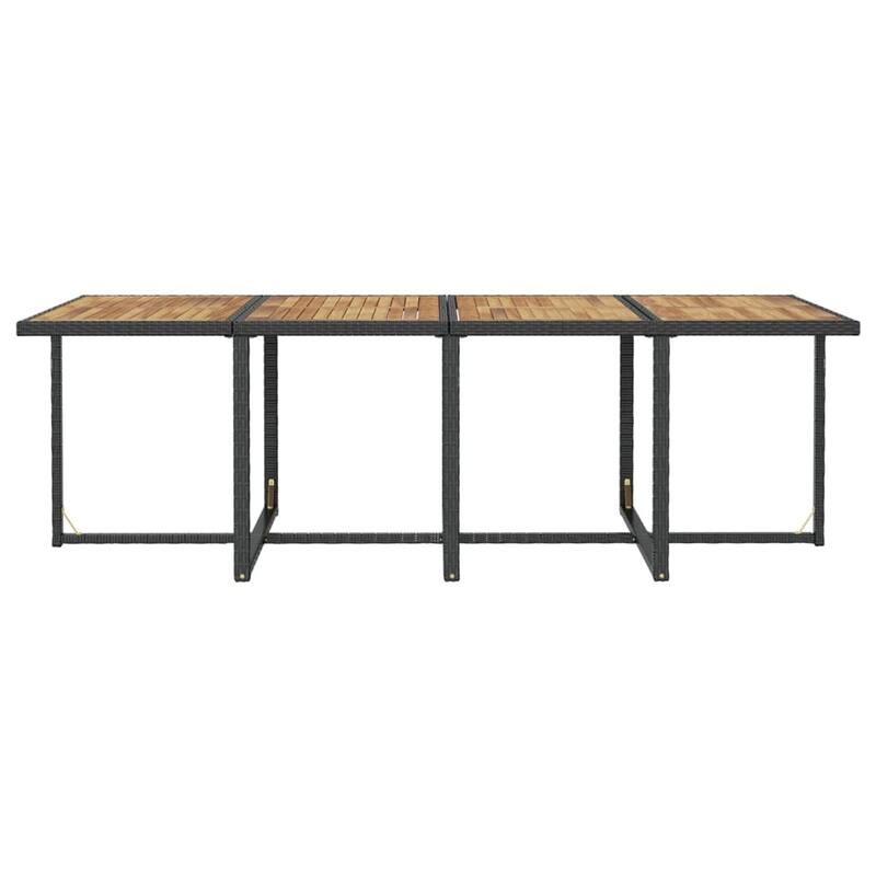 vidaXL Patio Furniture Set Outdoor Table and Chair Dining Set Poly Rattan