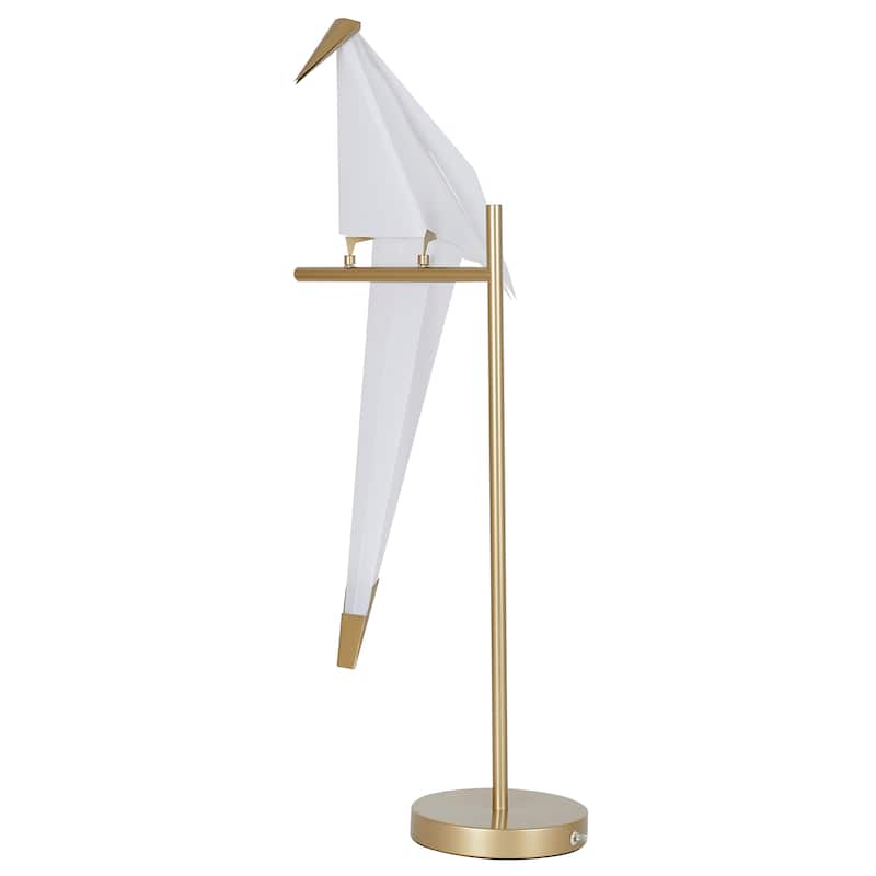 LED Bird Table Lamp With Gold Carbon Steel Hardware