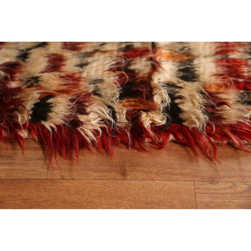 Hand Knotted Oriental 100% Wool Carpet Tribal Tribal Beige & Ivories Moroccan Area Rug - 7' 10'' X 5' 4''