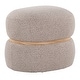 preview thumbnail 2 of 21, Carson Carrington Lena Pouf Ottoman with Natural Wood Accent