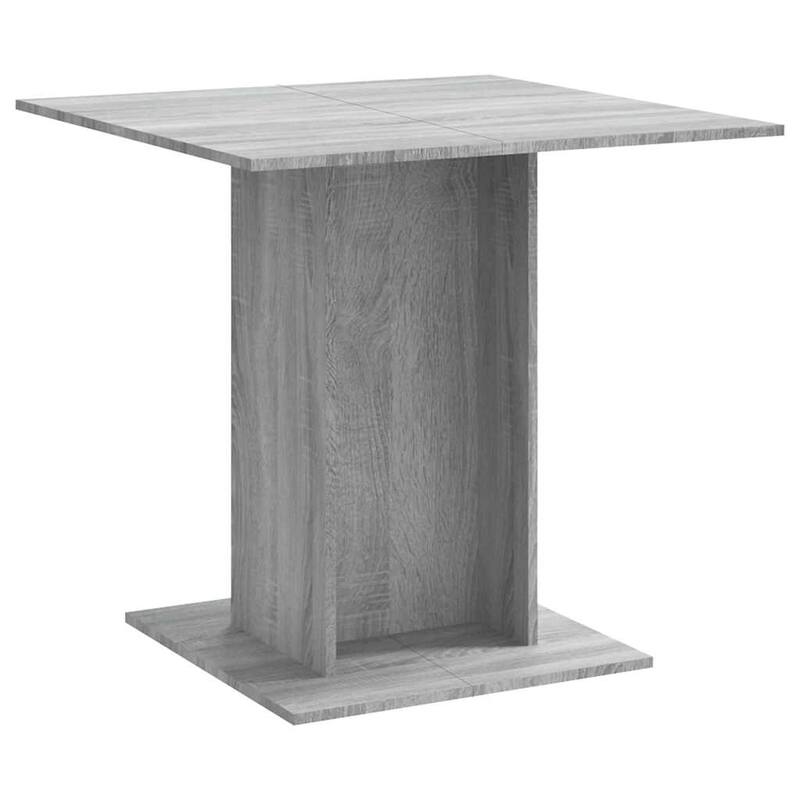 vidaXL Dining Table Grey Sonoma Engineered Wood Small Simple - 31.5 x 31.5 x 29.5 in