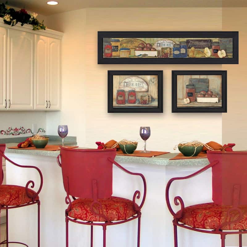 TrendyDecor4U Traditional "Kitchen Collection" 3-Piece Vignette by Pam Britton