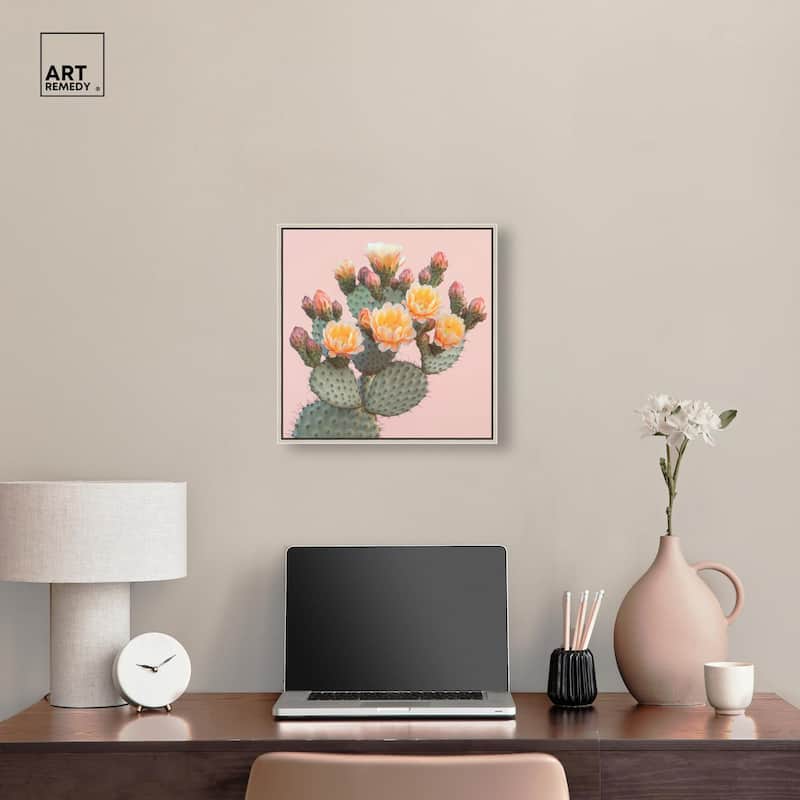 Pink and Prickly Canvas by Art Remedy