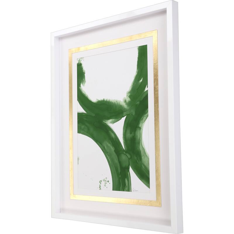 Rings of Water II Framed Art Giclee Under Glass - Green