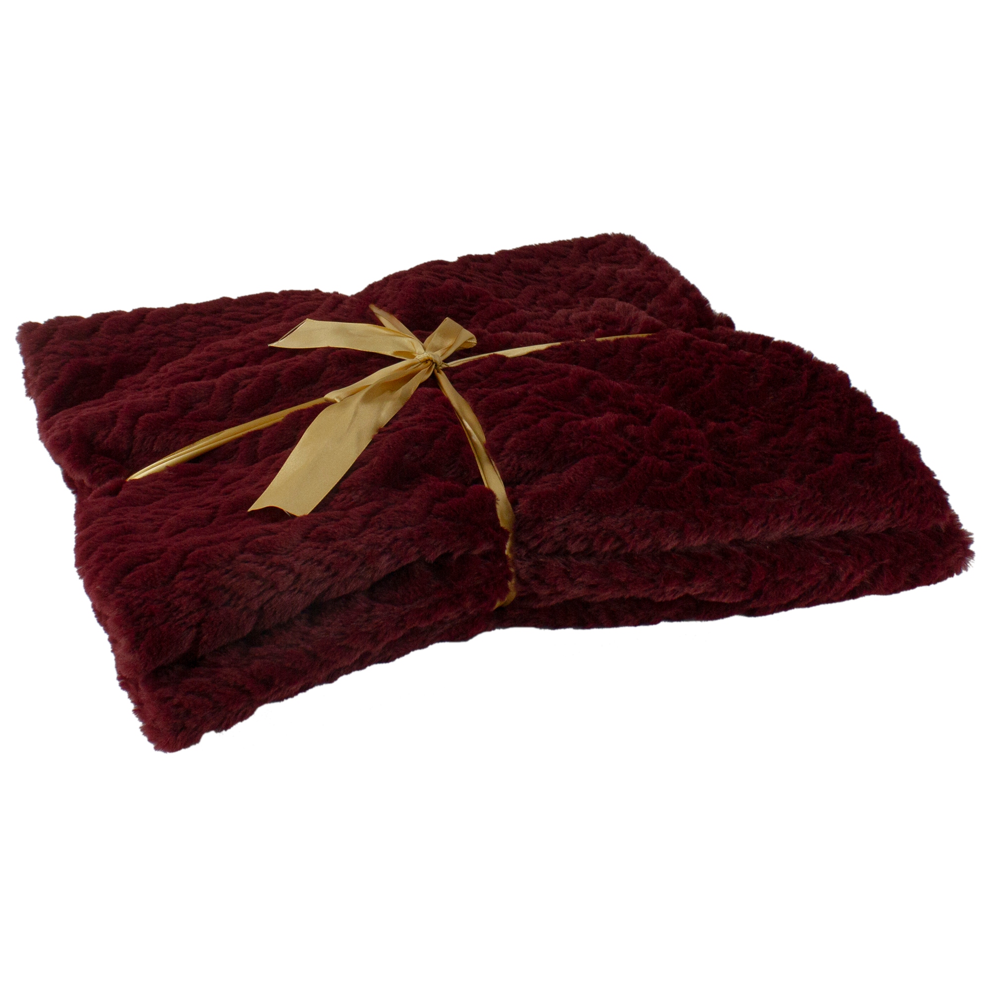 Red fur sales throw blanket