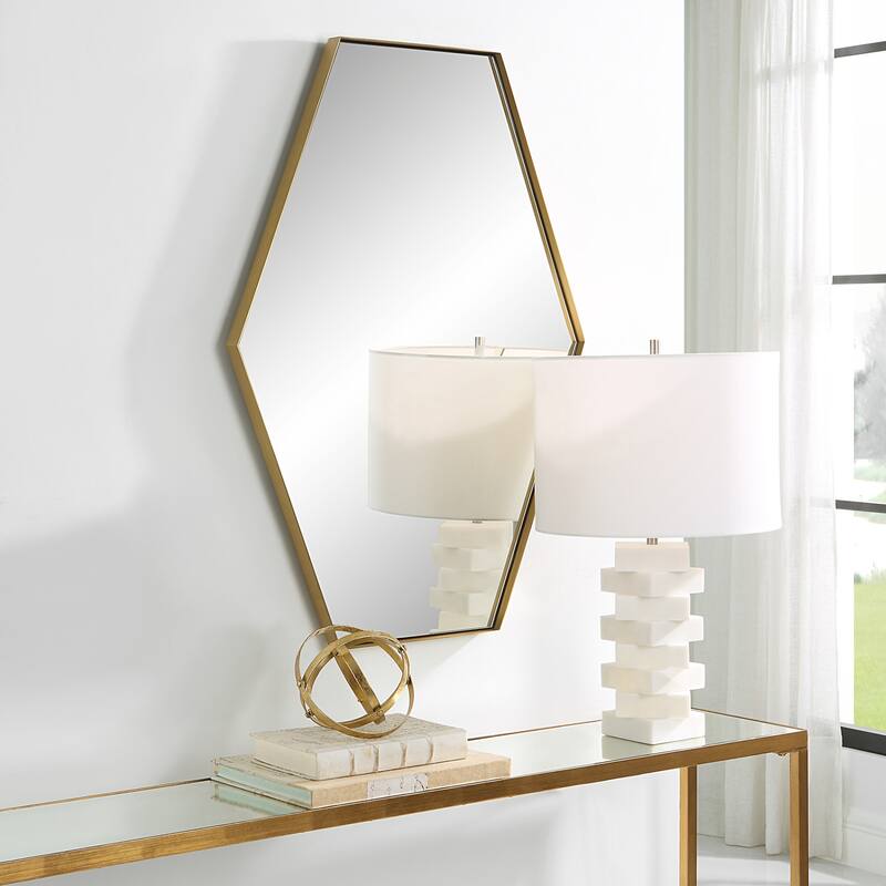 Uttermost 09894 Ankara 25" W x 34" H Geometric Framed Bathroom Mirror