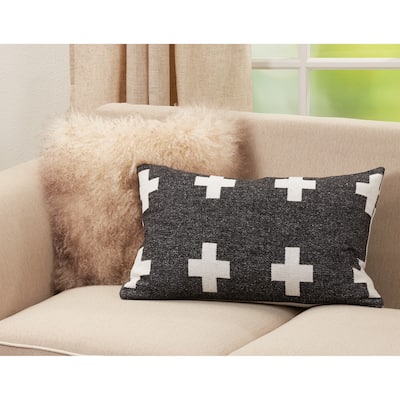 Reversible Pillow With Plus Sign Design