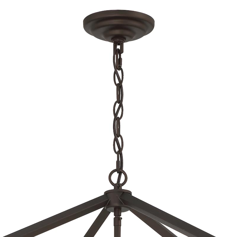 8 - Light Lantern Geometric Chandelier - 19.69"D*19.69"W*26.46"H