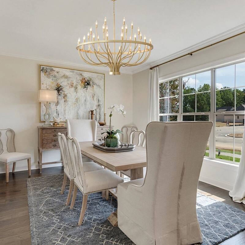 Modern Farmhouse Candle Chandelier Black Large Wagon Wheel Chandeliers