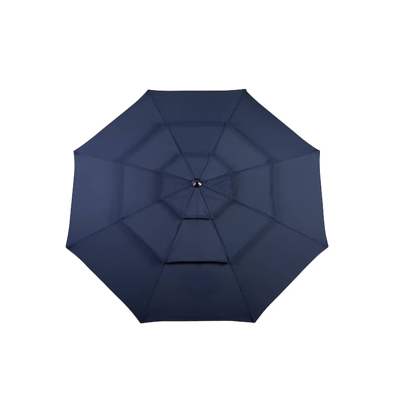 Aluminium 10ft 3 Tier Auto-tilt Umbrella ,Outdoor Patio Umbrella - Market Table Pool Deck Umbrella (Base Not Included)