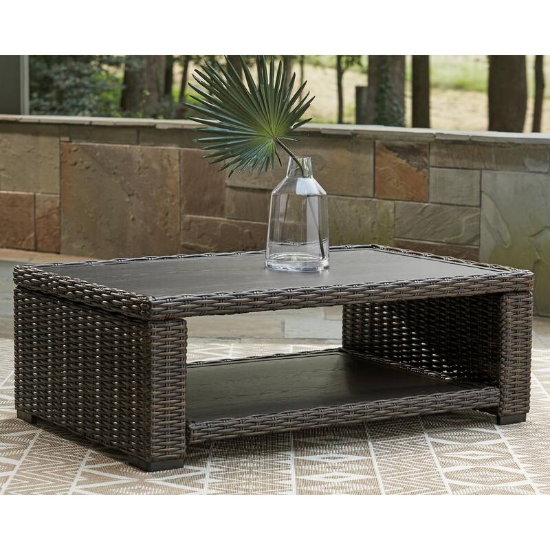 Signature Design by Ashley Grasson Lane Brown Rectangular Cocktail Table - Brown