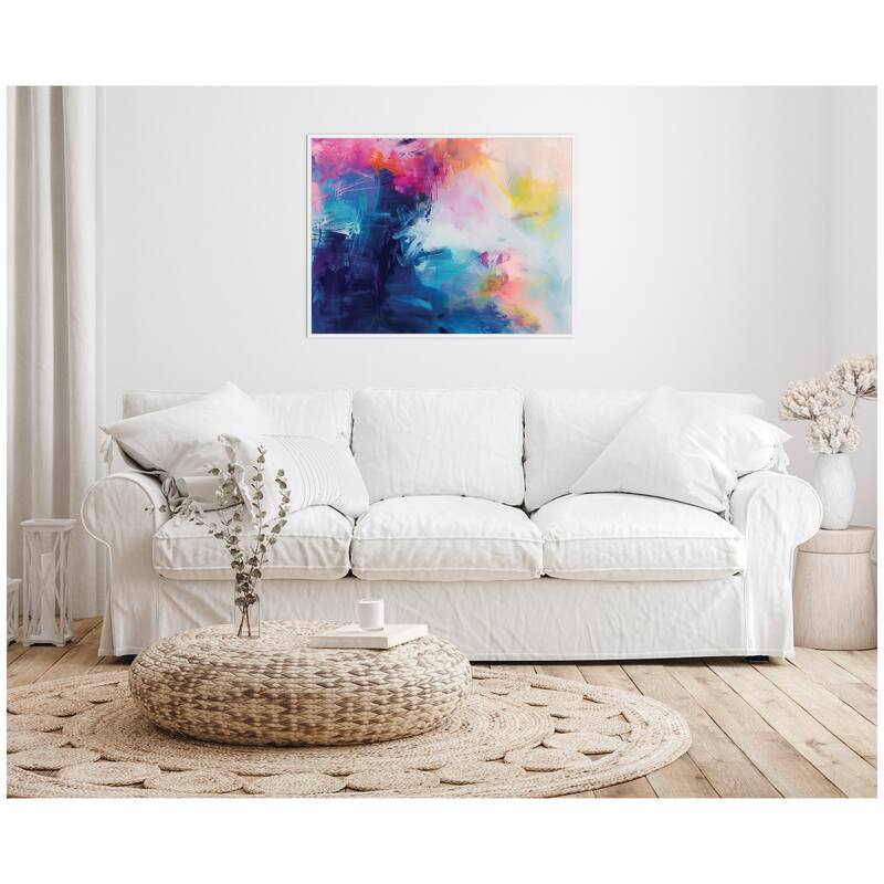 Kate and Laurel Sylvie Bright Abstract II Framed Canvas by Amy Lighthall