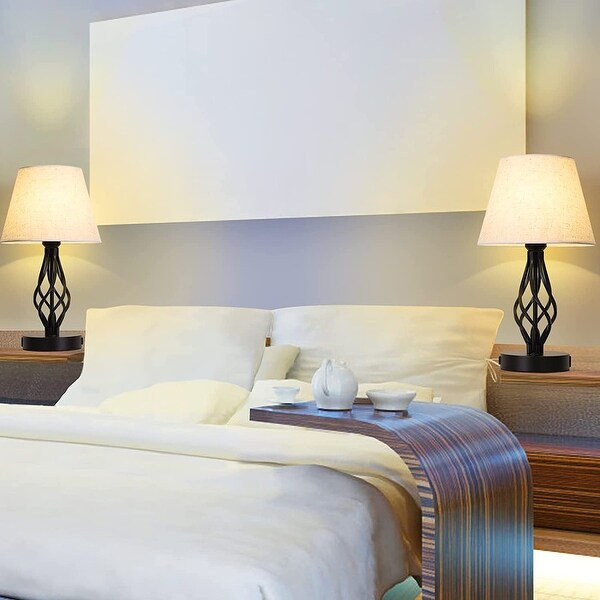 Set of 2 Bedside Lamp with Dual USB Charging Ports 1 AC Outlet On Sale Bed Bath Beyond 37457294