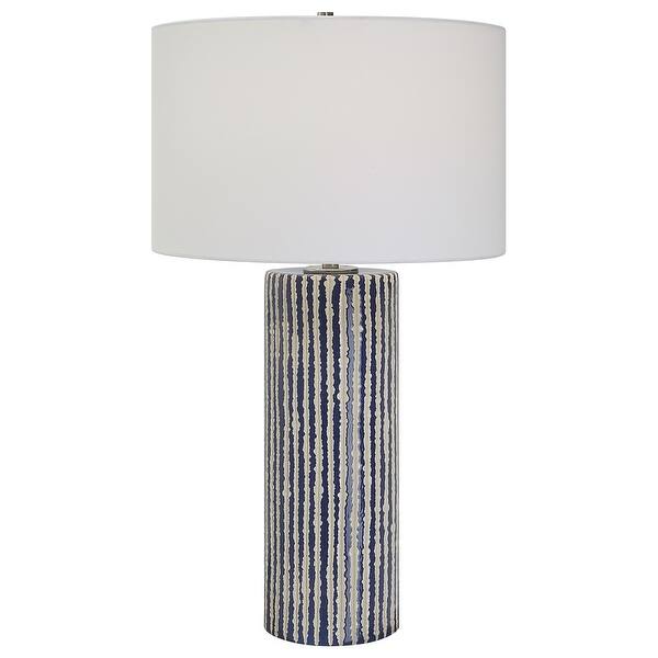 slide 2 of 8, Uttermost Havana Blue Table Lamp