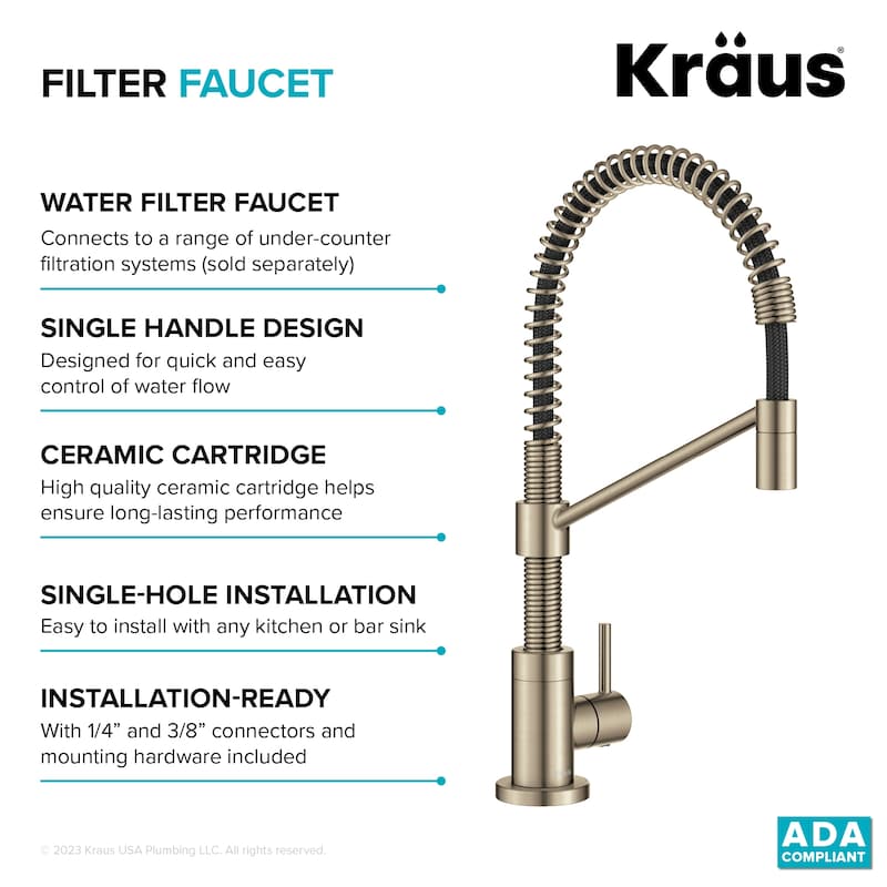 Kraus Bolden 1-Handle Drinking Water Dispenser Beverage Kitchen Faucet