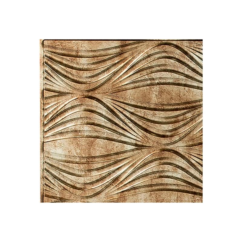 FASÄDE Shallot 4-foot x 8-foot PVC Wall Panel in Bermuda Bronze - Gold - Sample