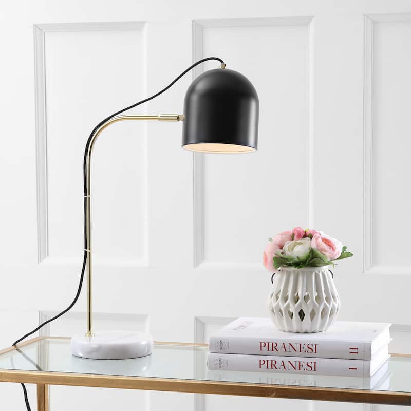 SAFAVIEH Lighting 24-inch Drina Gold/ Black Task LED Table Lamp. - 16" W x 8" D x 24" H
