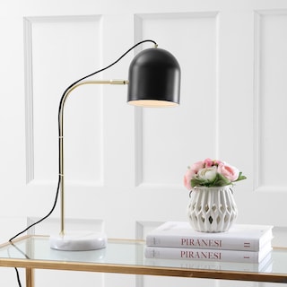 SAFAVIEH Lighting 24-inch Drina Gold/ Black Task LED Table Lamp. - 17"W x 7"D x 24"H