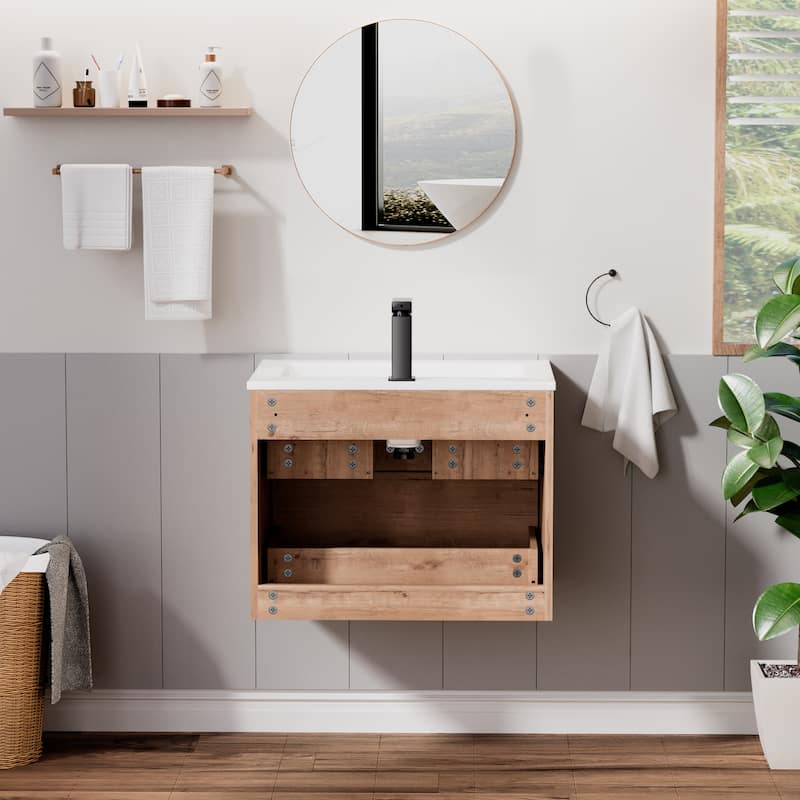 Wall Mounted Bathroom Vanity Sink Combo Cabinet Vanity Set