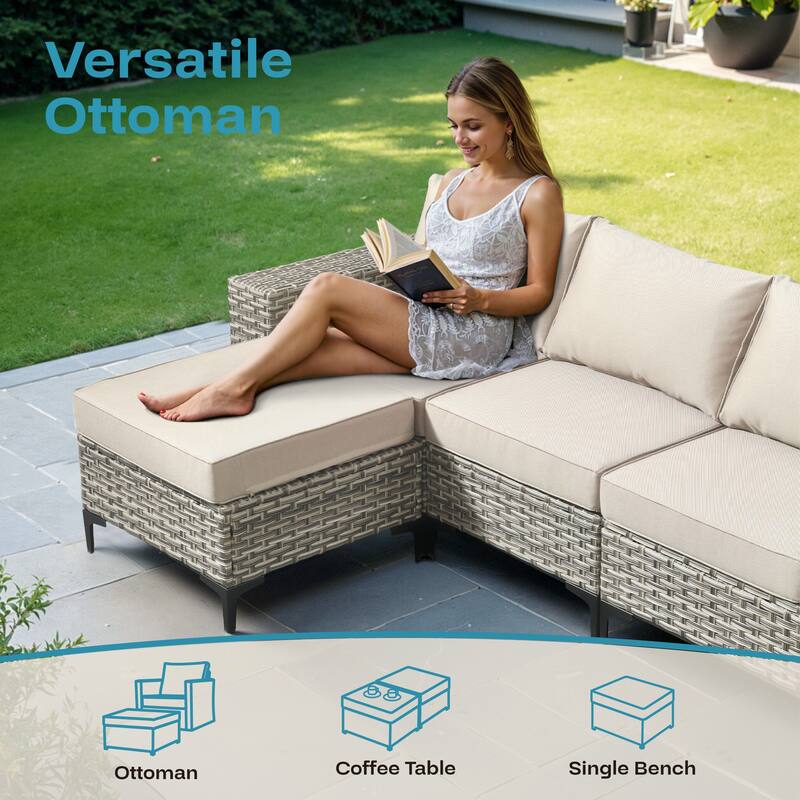 OVIOS 8-Piece Outdoor Chaise Lounge Sofa Set​