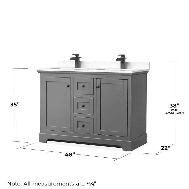 Wyndham Collection WCV232348D-QTZ-UNSMXX Avery 48" Free Standing