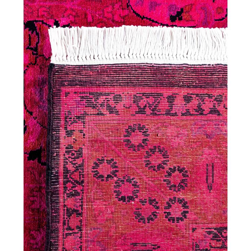 Overdyed One-of-a-Kind Hand-Knotted Area Rug - Pink - 3' 1" x 5' 2"