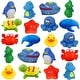 preview thumbnail 5 of 14, Dimple Set of 20 Floating Bath Toys with 20 Different Sea Animals, Vehicles and Shapes, Squirter Toys for Boys and Girls 20 Animal Toys