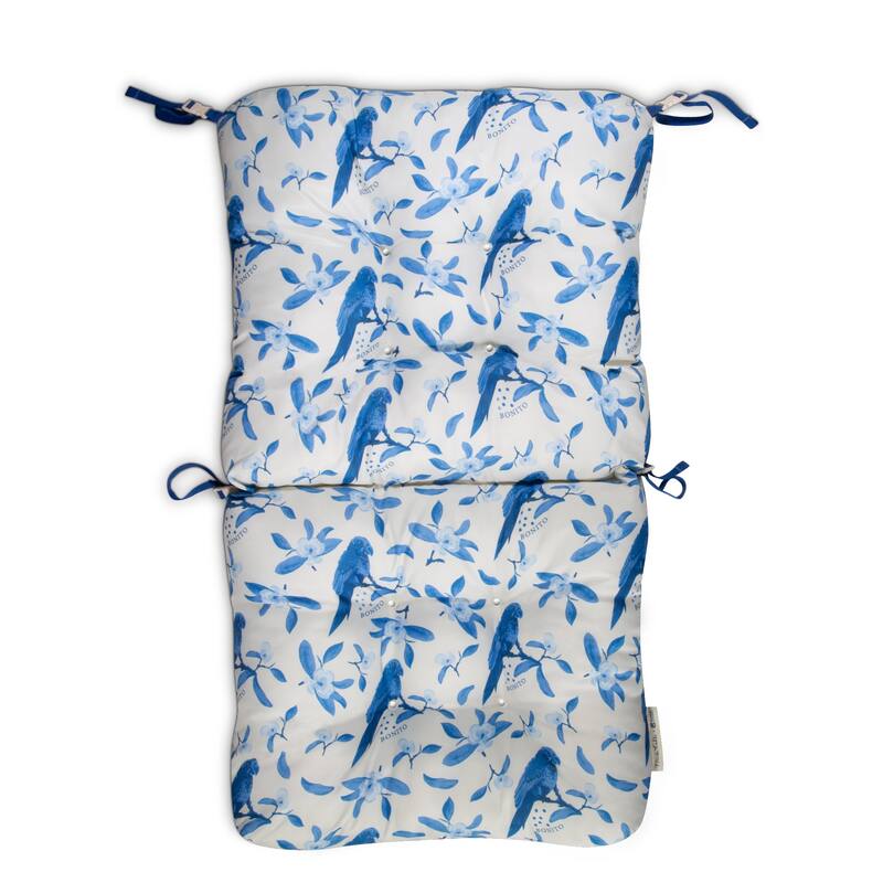 Frida Kahlo + Classic Accessories Patio Cushion Seat/Back, 41.5 Inch - Bonito Azul