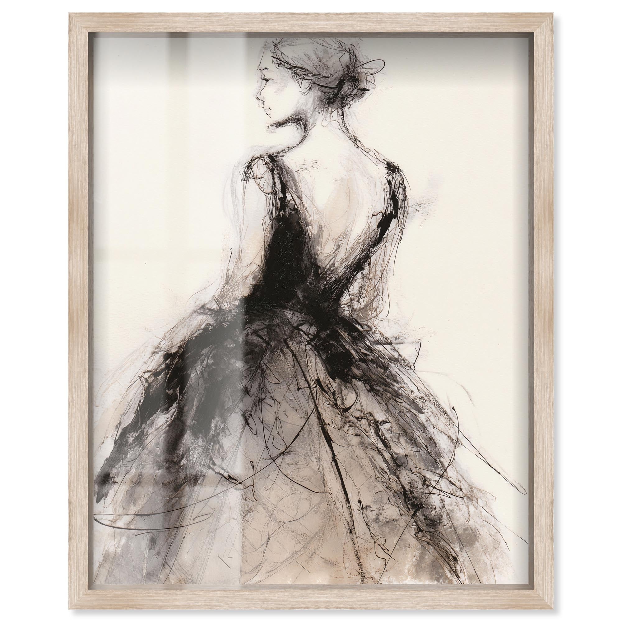 Ball Gown II Fashion Art Shadowbox Print by Art Remedy