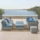 preview thumbnail 15 of 51, Corvus 8-piece Aluminum Wicker Patio Sectional Conversation Set