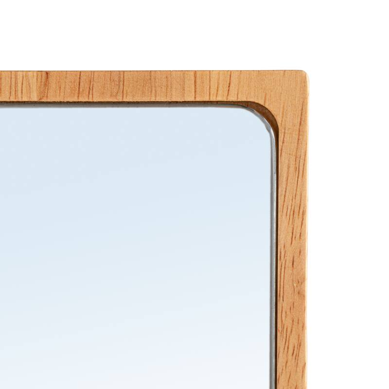 Rubberwood Reflections Desk Mirror