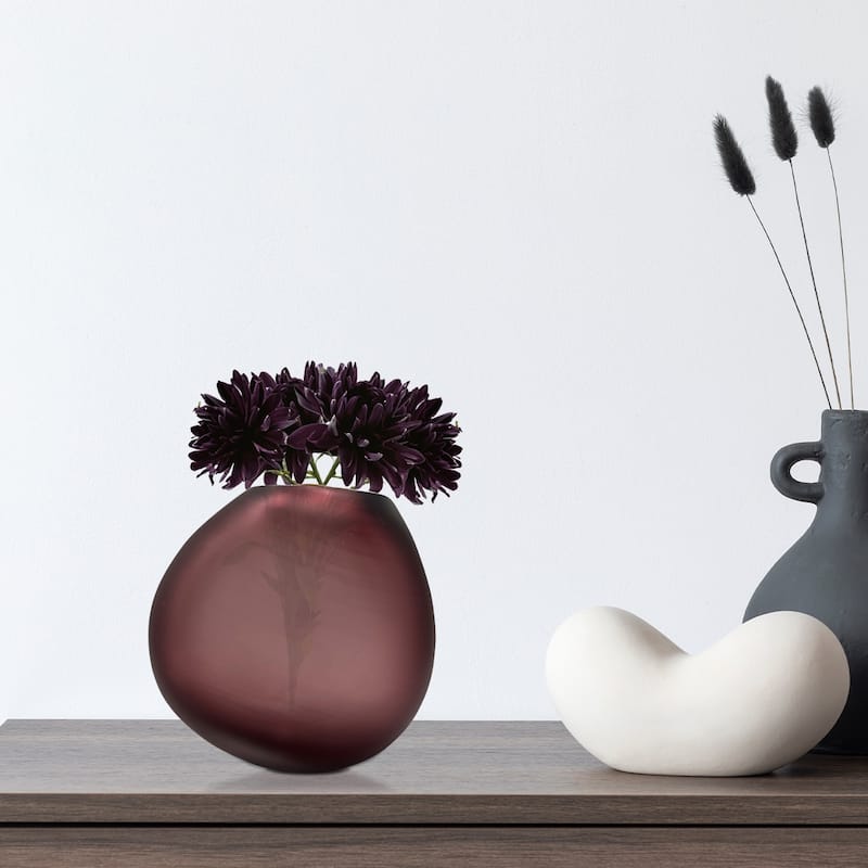 Premium Contemporary Glass Vase in Purple