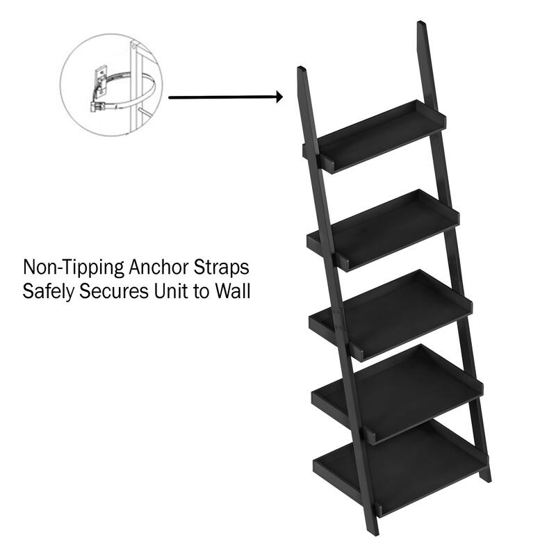 Lavish Home 5-Tier Ladder Bookshelf