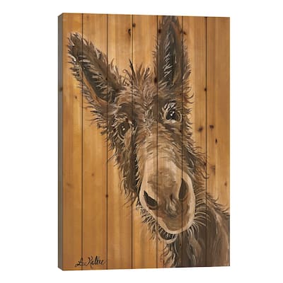 Burro Print On Wood by Hippie Hound Studios - Multi-Color