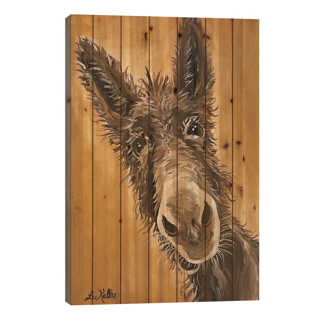 Burro Print On Wood by Hippie Hound Studios - Multi-Color