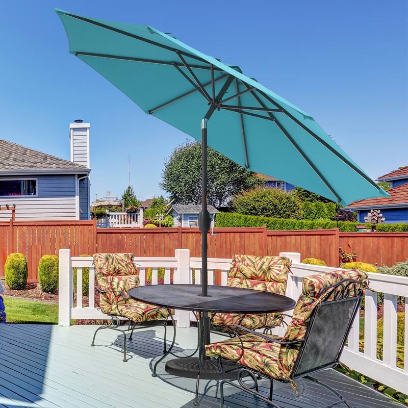 BONOSUKI 9ft Patio Umbrella,Outside Deck Table Umbrella,w/Tilt Crank
