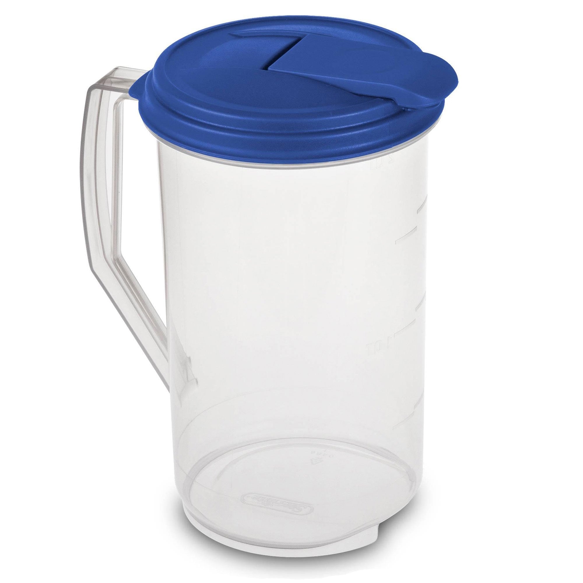 https://ak1.ostkcdn.com/images/products/is/images/direct/50754495f3927a60354e5878556a635fef647bce/Sterilite-2-Qt-Clear-Plastic-Drink-Pitcher-with-Leak-Proof-Lid%2C-Blue-%2818-Pack%29.jpg