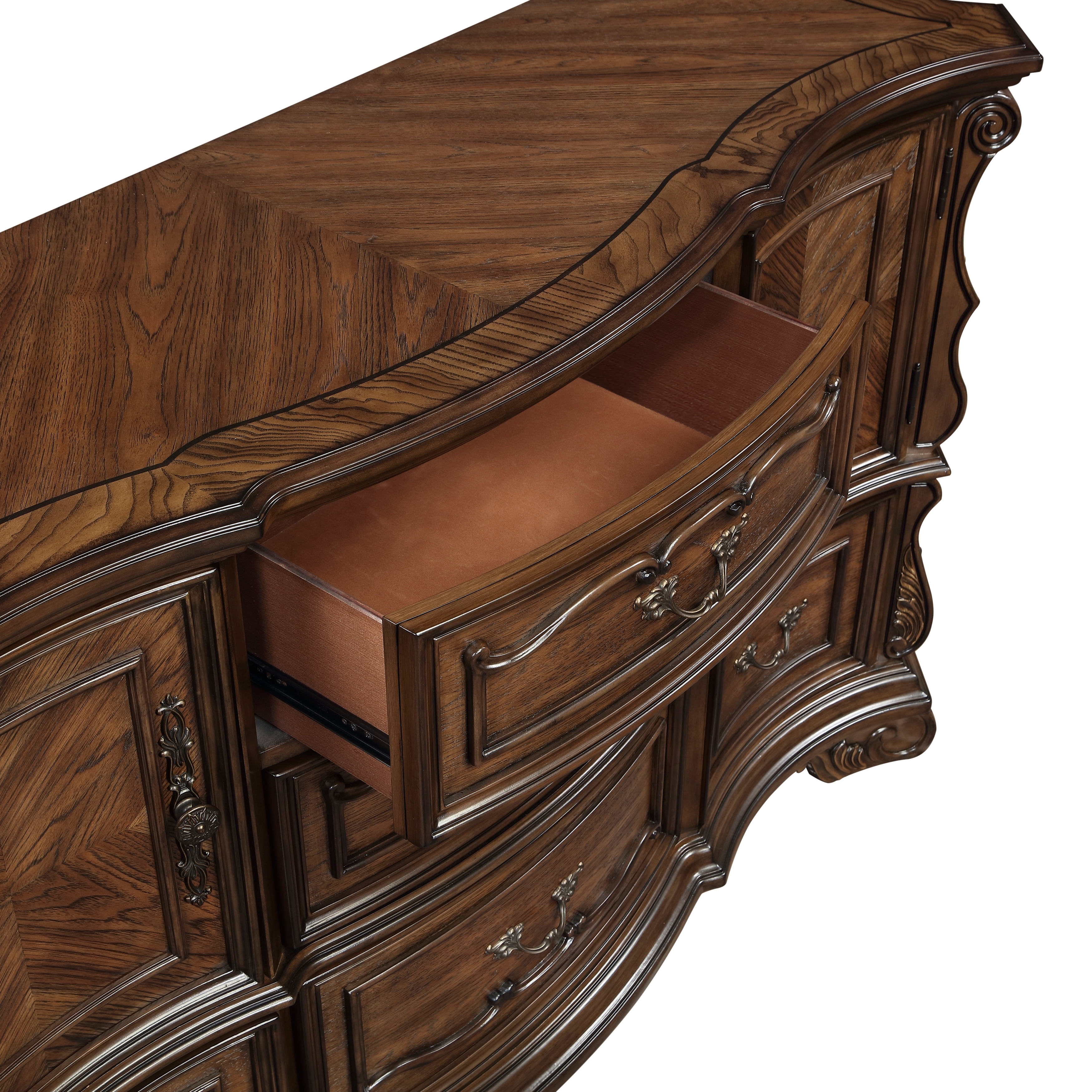 Drawers Dresser For Bedroom Storage (Includes Dresser Only Not Mirror) - Dark Brown