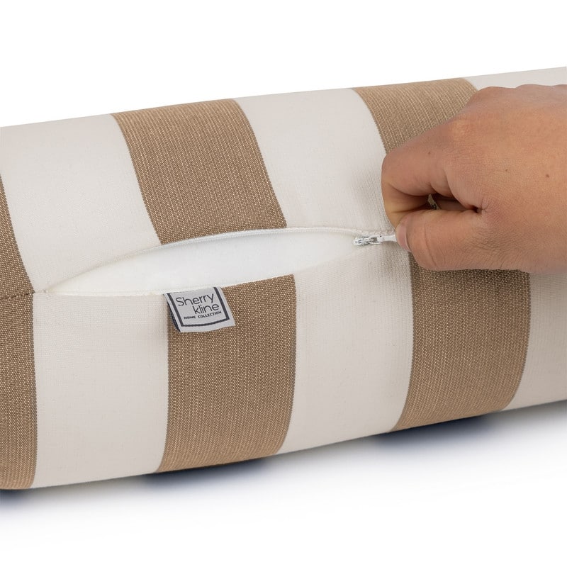 Sherry Kline Indoor/Outdoor Cabana Stripe Set of 2 Neckroll Bolster - N/A