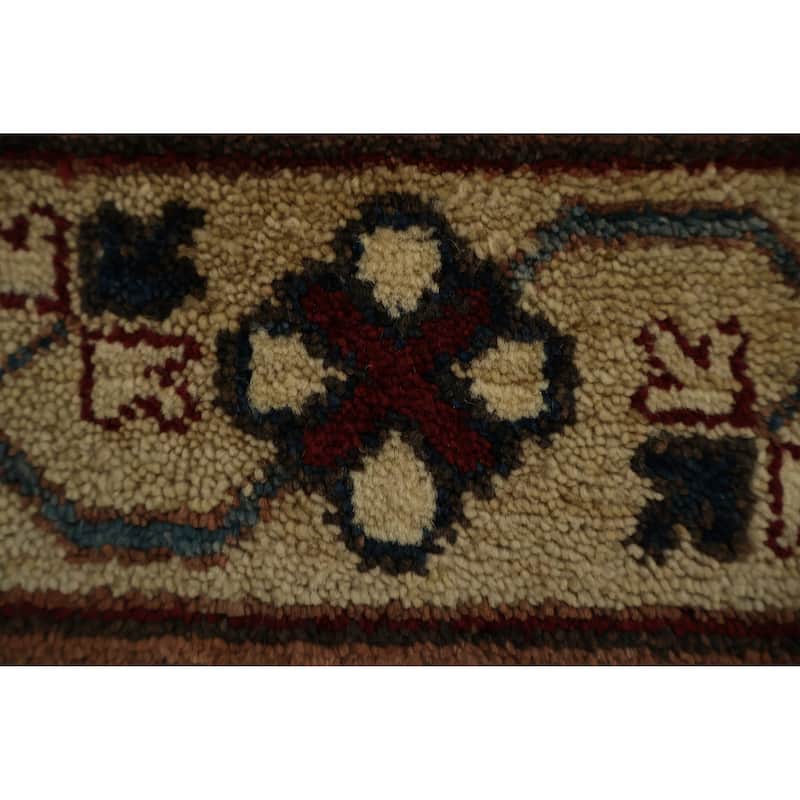 Hand Knotted Oriental 100% Wool Carpet Transitional Floral Brown Khotan Area Rug - 8' 11'' X 5' 6''